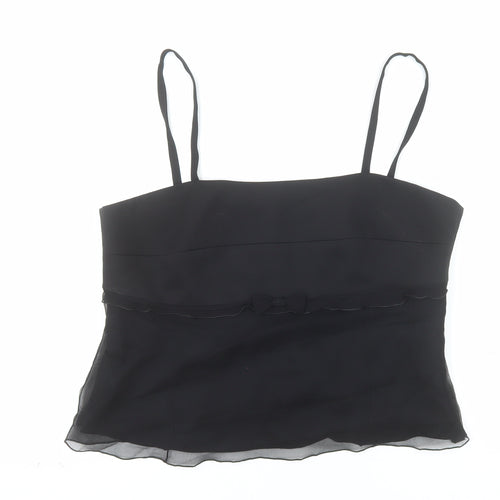 Presen Jorgina Women's Black Silk Camisole Top Size 16