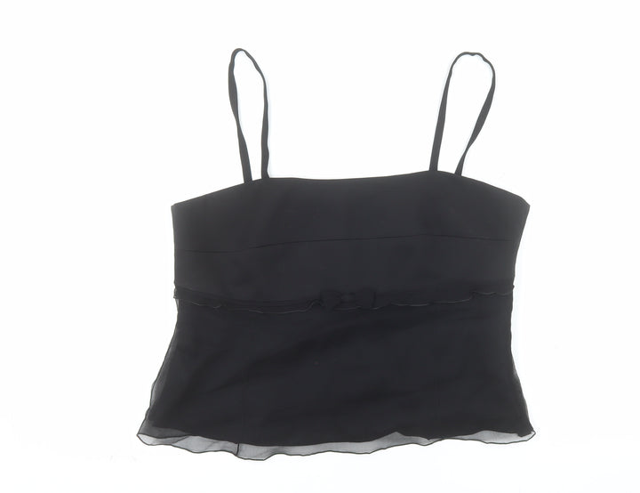 Presen Jorgina Women's Black Silk Camisole Top Size 16