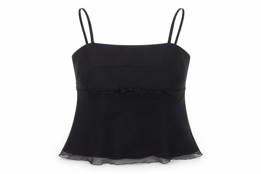 Presen Jorgina Women's Black Silk Camisole Top Size 16