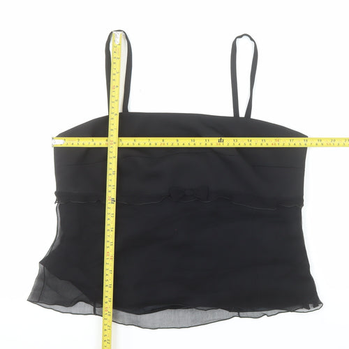 Presen Jorgina Women's Black Silk Camisole Top Size 16