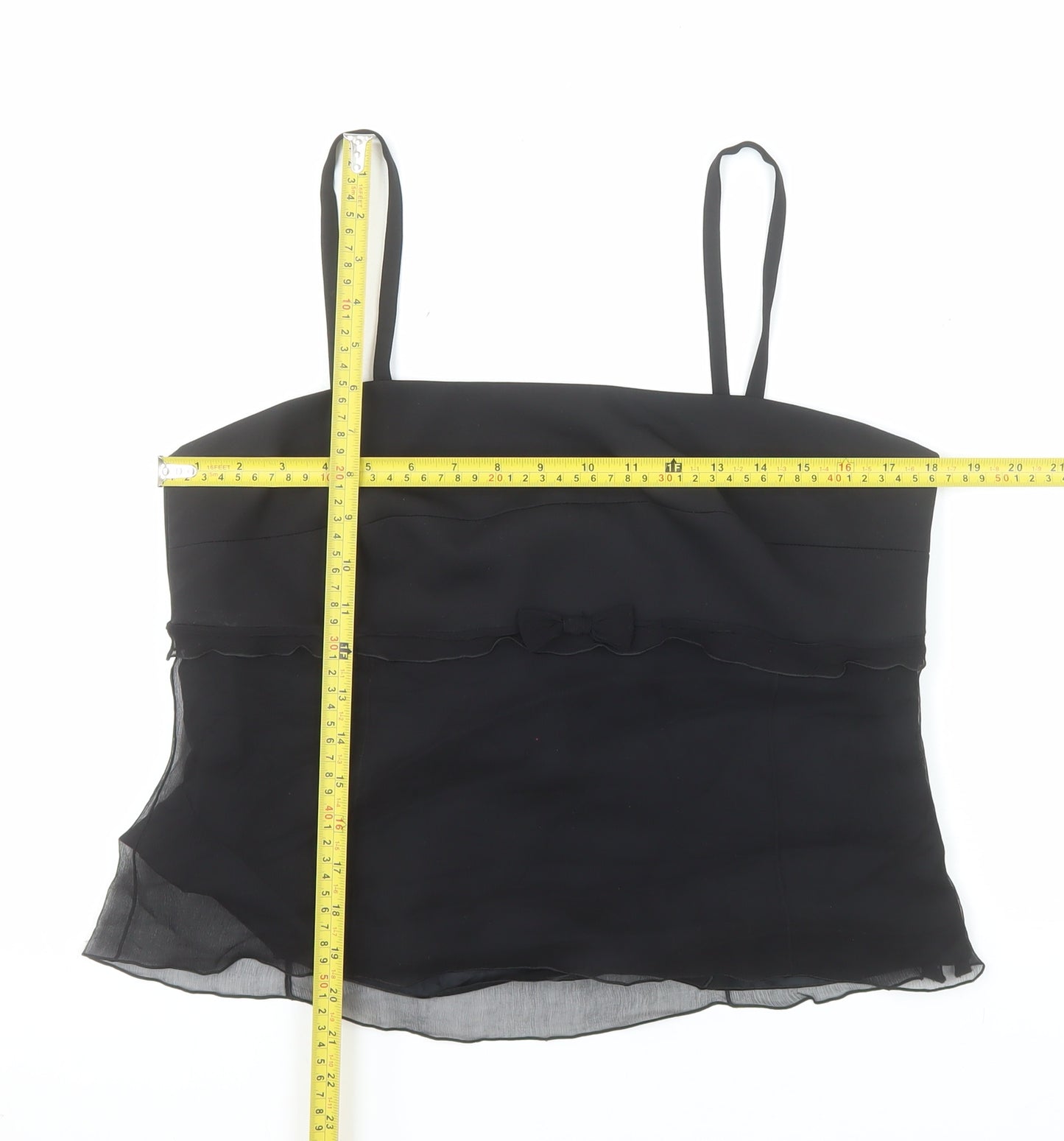 Presen Jorgina Women's Black Silk Camisole Top Size 16