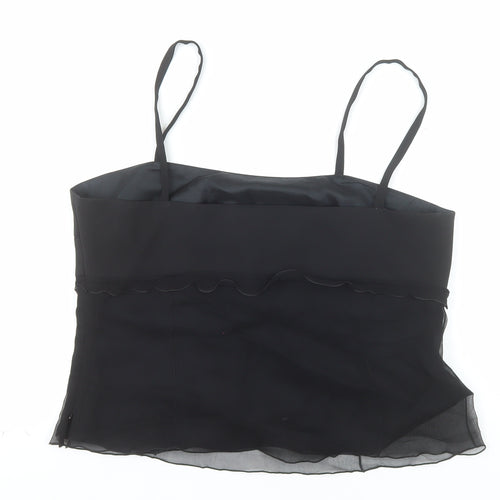 Presen Jorgina Women's Black Silk Camisole Top Size 16