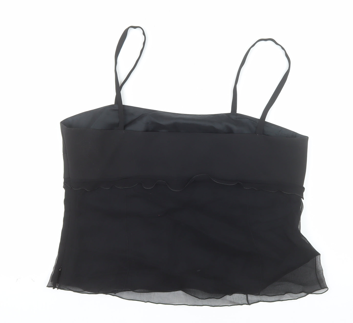 Presen Jorgina Women's Black Silk Camisole Top Size 16
