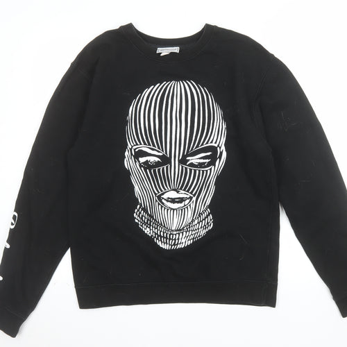 Badwood Men's Black Graphic Pullover Sweatshirt Size S