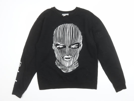 Badwood Men's Black Graphic Pullover Sweatshirt Size S