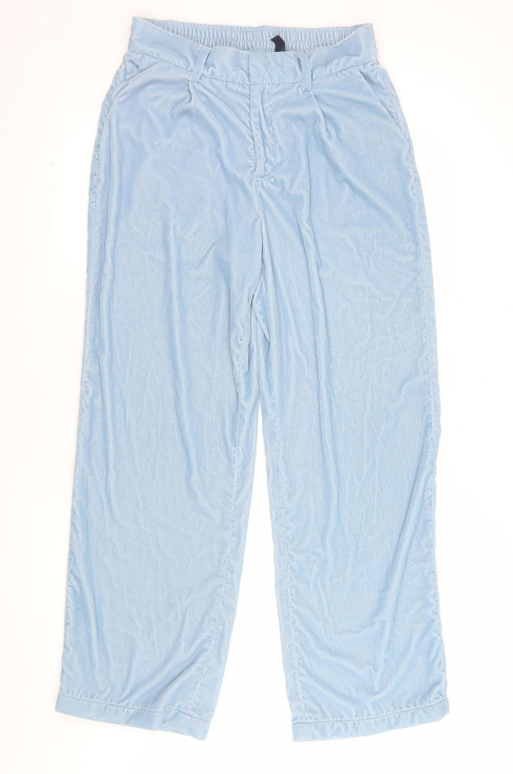 Lands' End Women's Blue Cropped High Rise Trousers Size 10 Petite