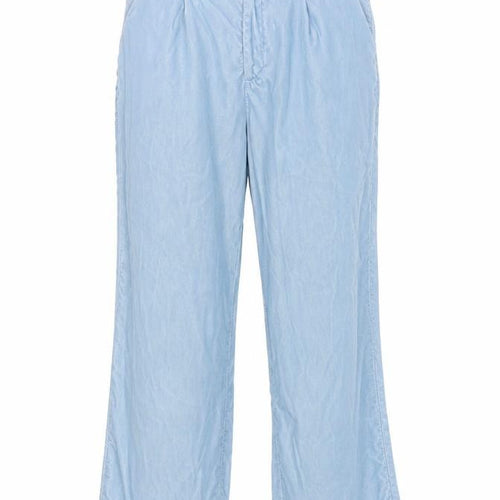 Lands' End Women's Blue Cropped High Rise Trousers Size 10 Petite