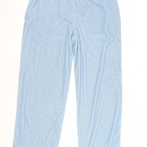 Lands' End Women's Blue Cropped High Rise Trousers Size 10 Petite