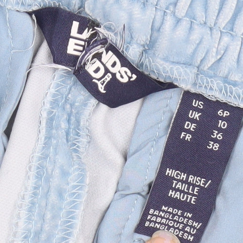 Lands' End Women's Blue Cropped High Rise Trousers Size 10 Petite