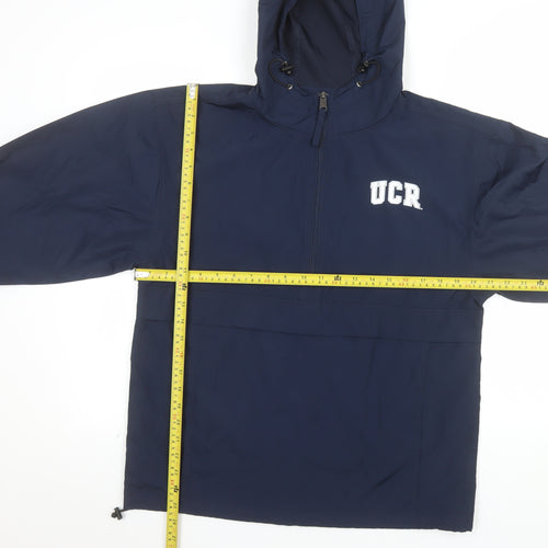 Champion Men’s Blue UCR Hooded Anorak Jacket Size S Windproof