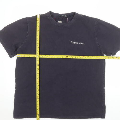 Etienne Ozeki Men's Black XL Crew Neck Embroidered Graphic T-Shirt