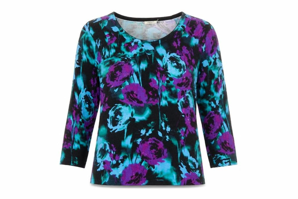 Precis Petite Women’s Multicoloured Floral Jersey Blouse XS