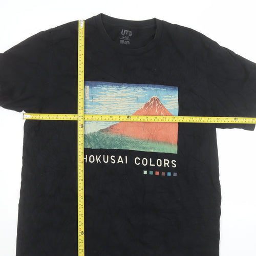 Uniqlo UT Museum of Fine Arts Hokusai Black Men's T-Shirt Size L