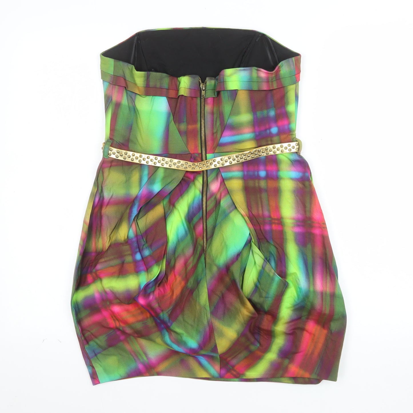River Island Scarlet Women’s Multicoloured Strapless Bodycon Dress Size 12