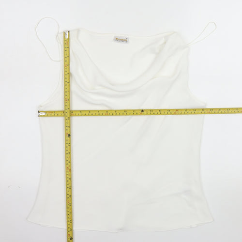 Roman Originals Women’s Ivory Cowl Neck Sleeveless Camisole Top Size 16