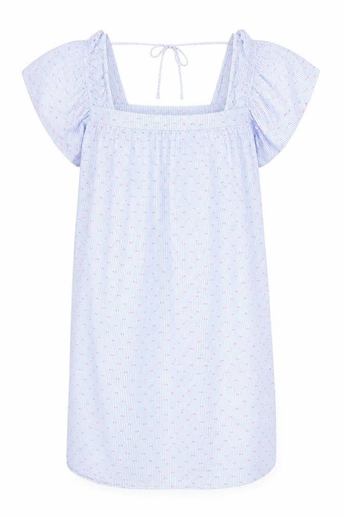Marks and Spencer Women Blue Size 24 Smocked Cotton Dress