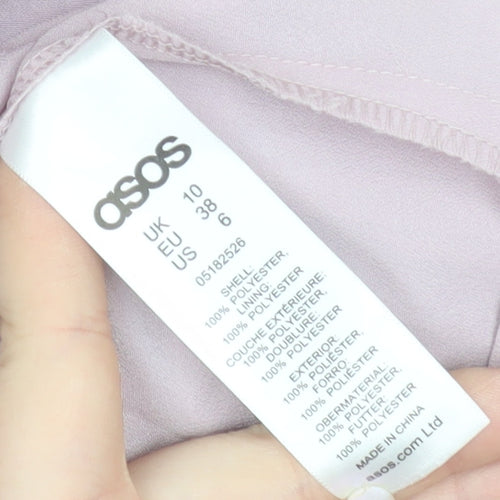 ASOS Women Pink Camisole Pleated Chiffon Tank Top Size 10