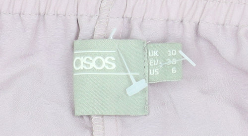 ASOS Women Pink Camisole Pleated Chiffon Tank Top Size 10