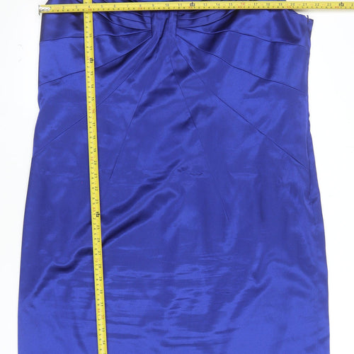 Michel Ambers Womens Blue Sheath Knee Length Formal Dress Size 22
