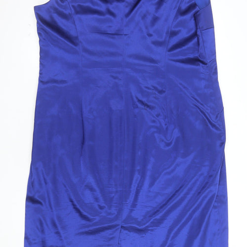 Michel Ambers Womens Blue Sheath Knee Length Formal Dress Size 22