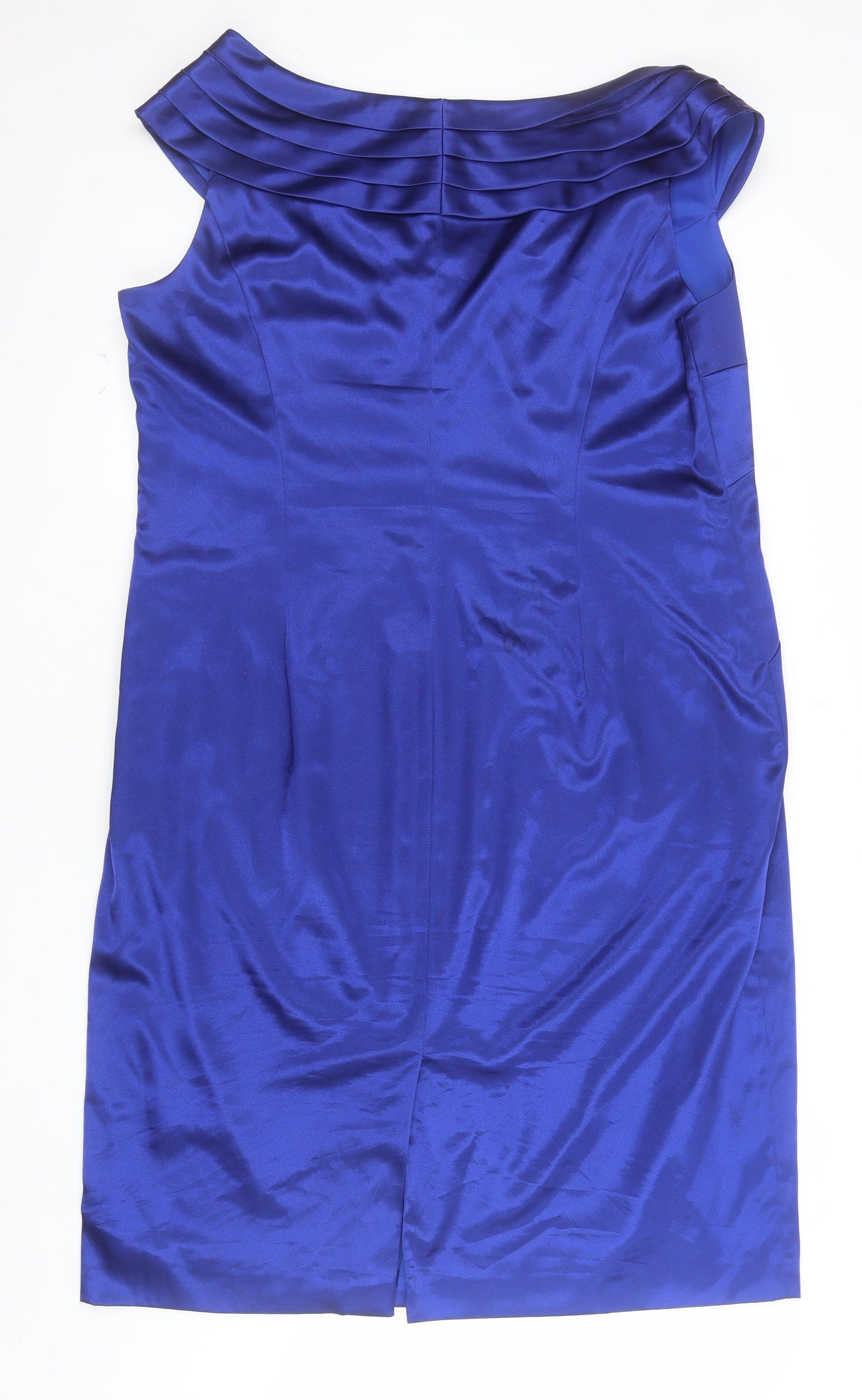 Michel Ambers Womens Blue Sheath Knee Length Formal Dress Size 22
