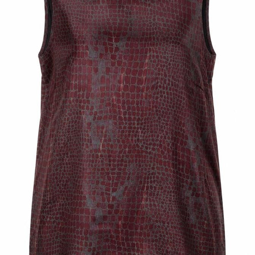 Divina of Switzerland Women's Brown Animal Print Sleeveless Tank Top Size 16