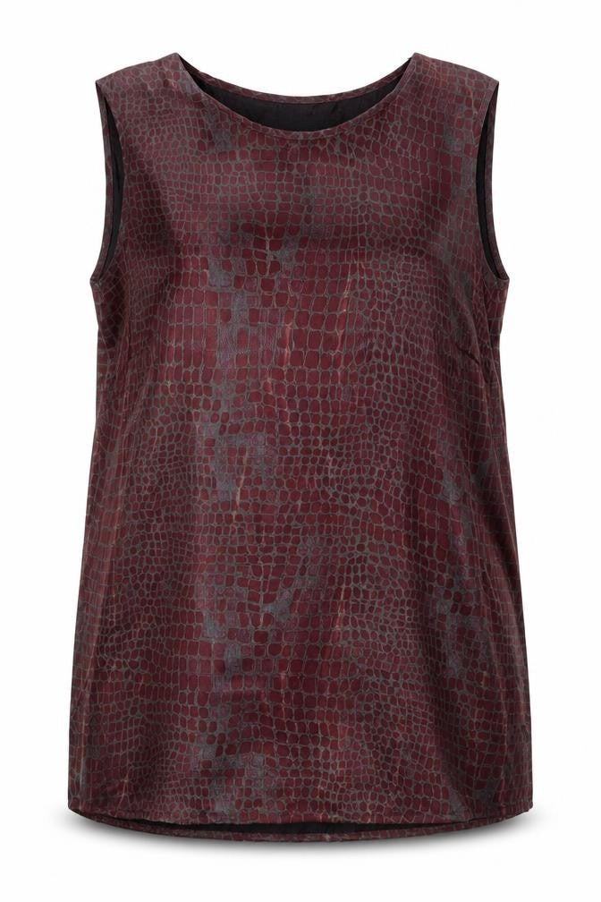 Divina of Switzerland Women's Brown Animal Print Sleeveless Tank Top Size 16