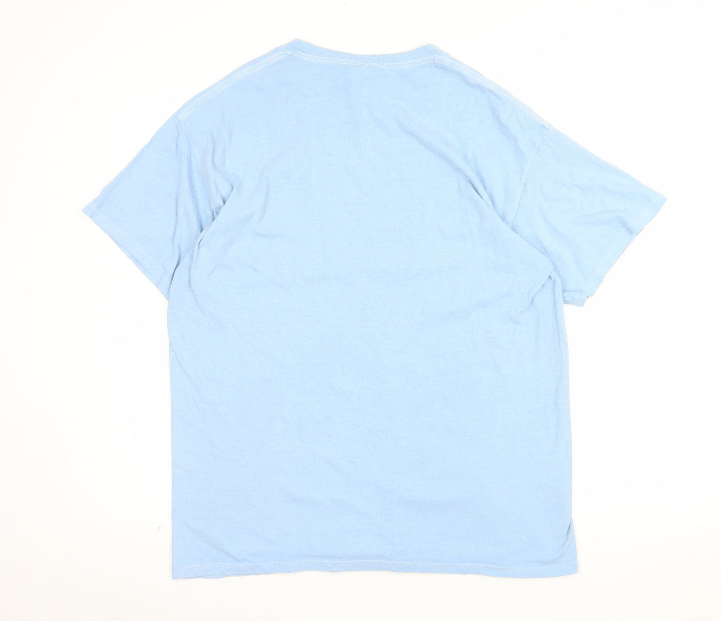COLLUSION Men’s Blue Graphic Quote Cotton T-Shirt Size M