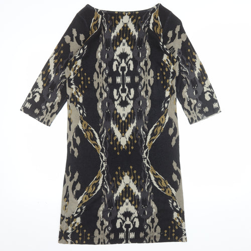 Marks and Spencer Women’s Grey Geometric Sheath Knit Dress Size 12