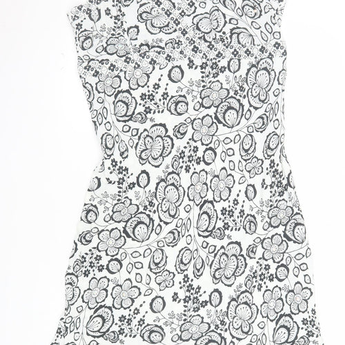 New Look Women’s White Floral V-Neck Slip Dress Size 18