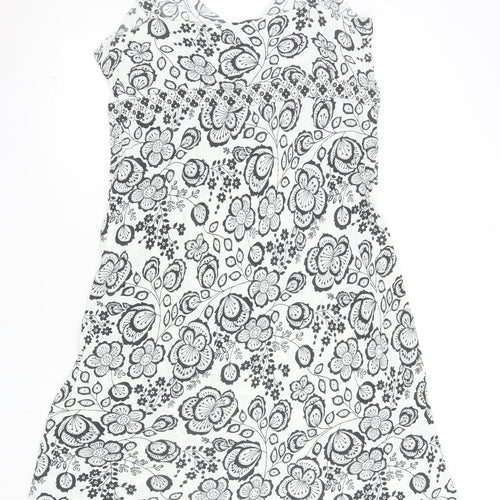 New Look Women’s White Floral V-Neck Slip Dress Size 18
