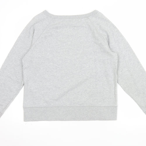 GAP Women Grey Logo Rainbow Pullover Sweatshirt M