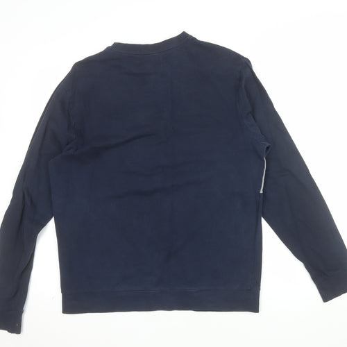 Springfield Men's Blue Cotton Baseball Graphic Pullover Sweatshirt M