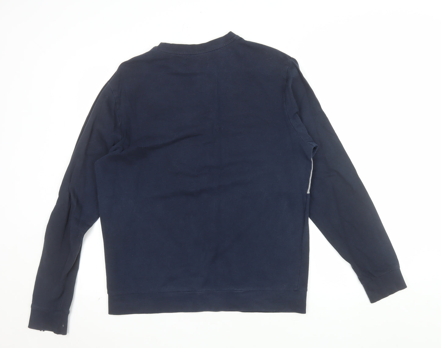 Springfield Men's Blue Cotton Baseball Graphic Pullover Sweatshirt M