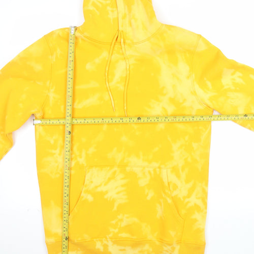 H&M Divided Men’s Yellow Tie-Dye Pullover Hoodie Size S