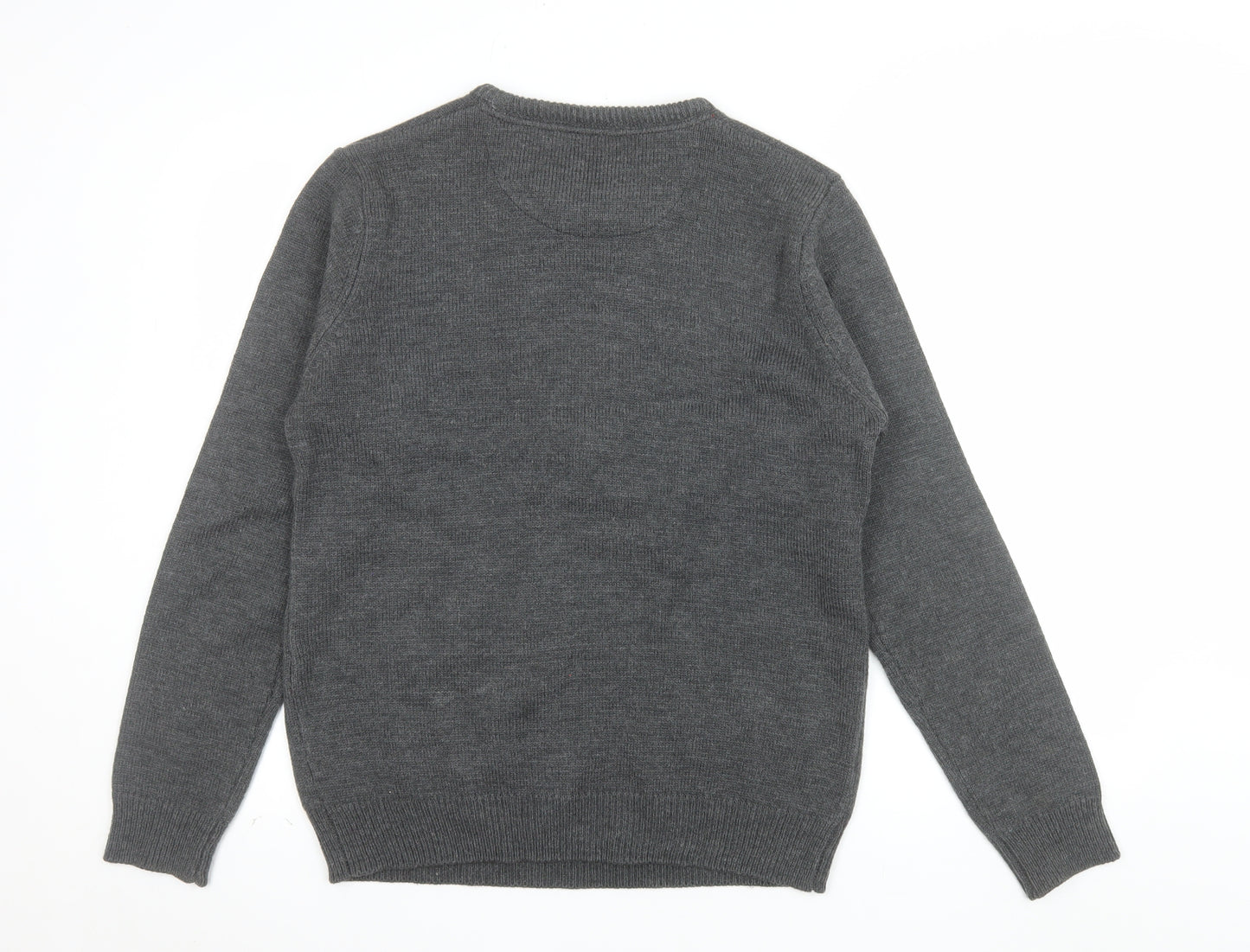 Its Cold Outside Men's Grey Christmas Crew Neck Jumper M