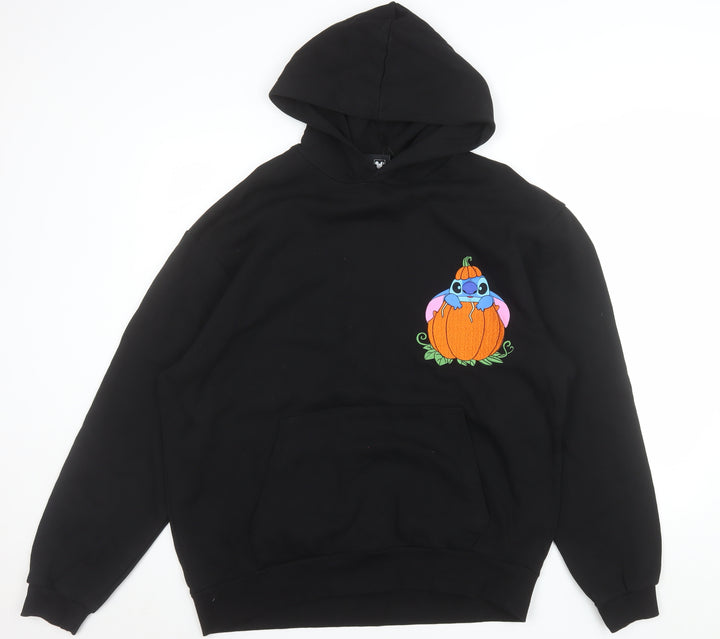 Disney ASOS Men’s Black Stitch Halloween Pullover Hoodie Size L