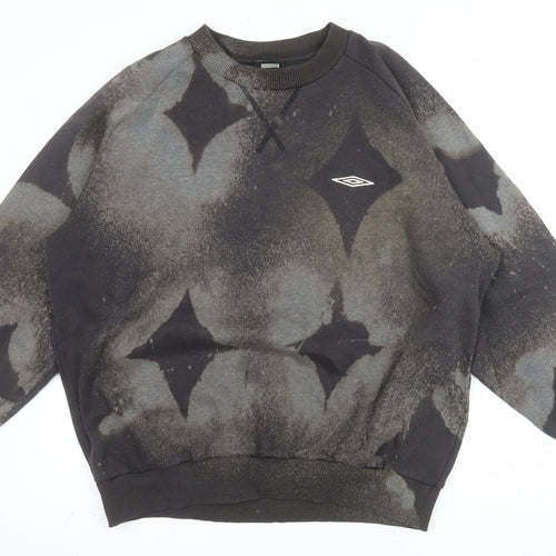 Umbro Men's Black XL Pullover Sweatshirt with Logo Graphic Print