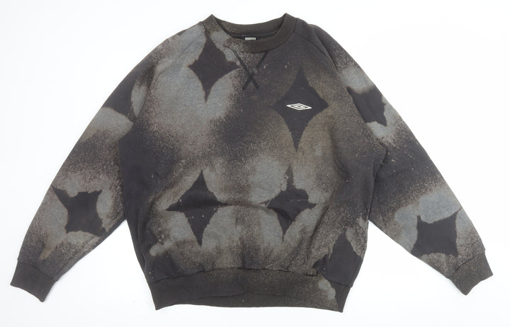 Umbro Men's Black XL Pullover Sweatshirt with Logo Graphic Print