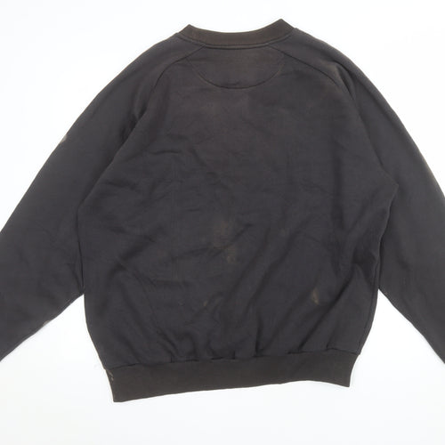 Umbro Men's Black XL Pullover Sweatshirt with Logo Graphic Print