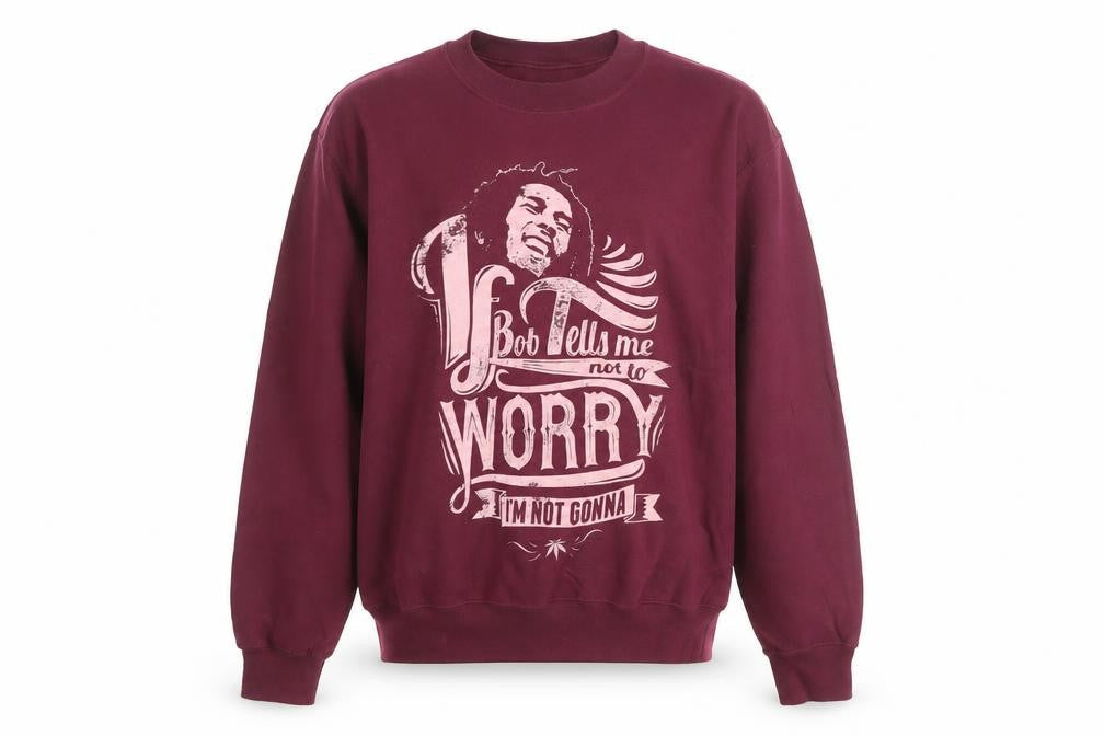 Front view of Gildan Men's Red Graphic Print Pullover Sweatshirt Small