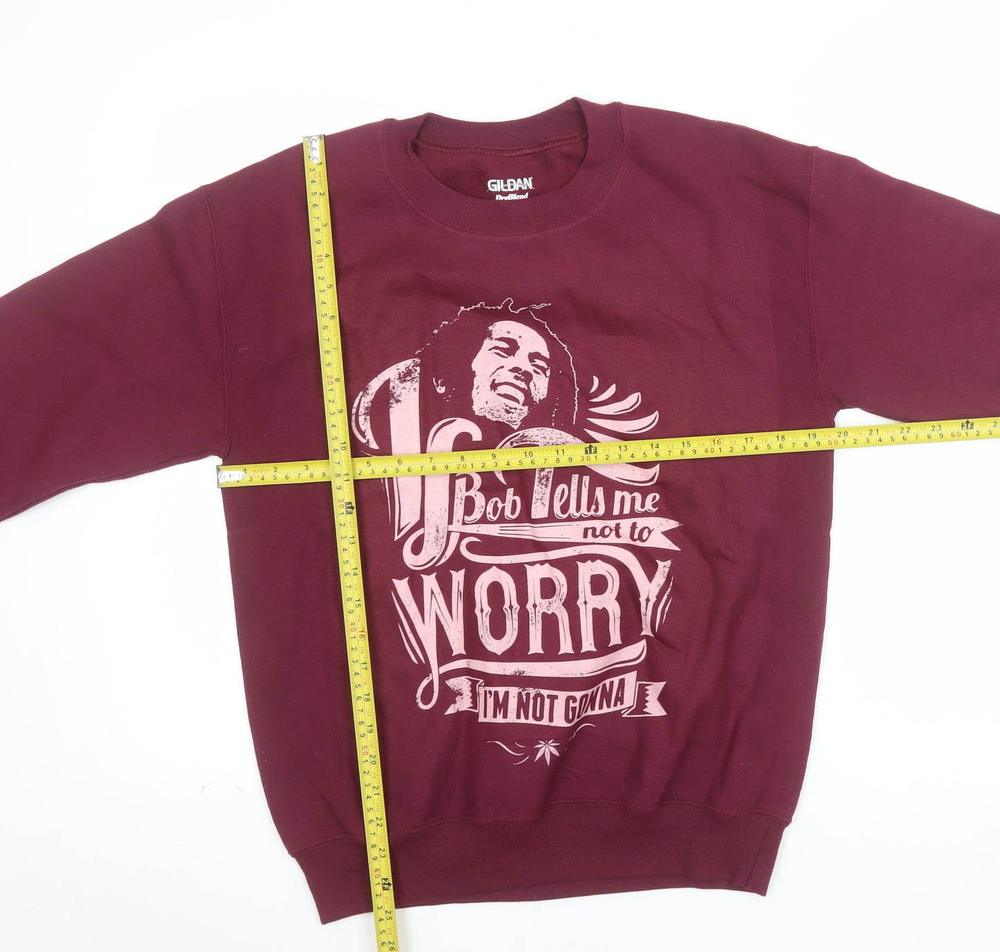 Gildan Men's Red Graphic Print Pullover Sweatshirt Small