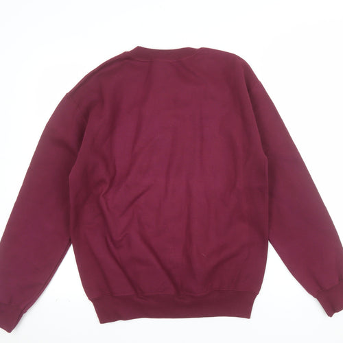 Gildan Men's Red Graphic Print Pullover Sweatshirt Small