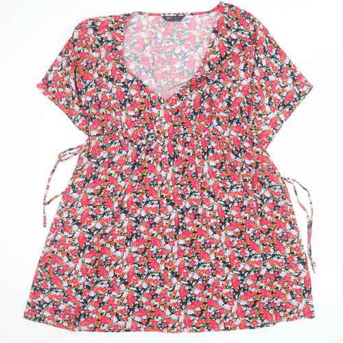 Marks and Spencer Womens Multicoloured Floral Size 20 Wrap Dress