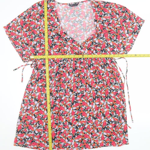 Marks and Spencer Womens Multicoloured Floral Size 20 Wrap Dress
