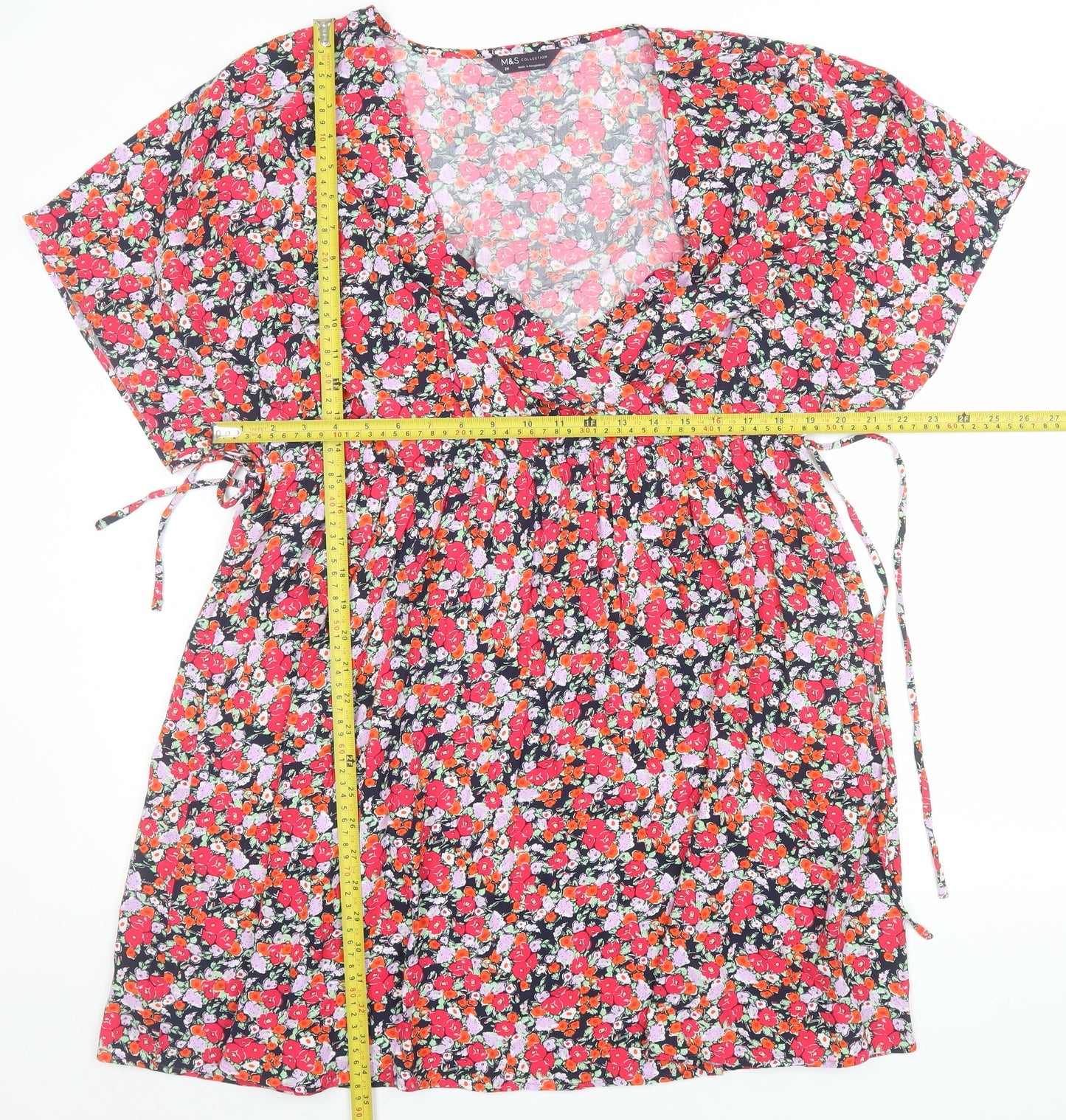 Marks and Spencer Womens Multicoloured Floral Size 20 Wrap Dress