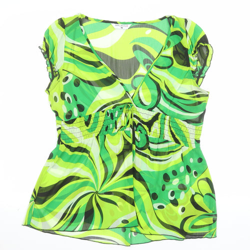 Select Women’s Green Multicoloured Tunic Blouse Size 16