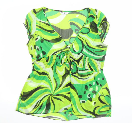Select Women’s Green Multicoloured Tunic Blouse Size 16