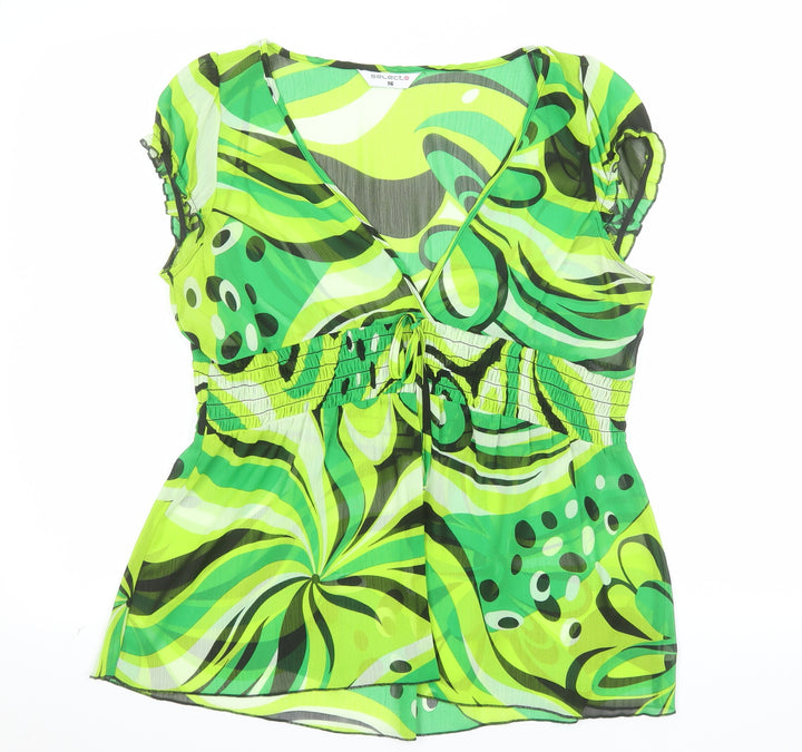 Select Women’s Green Multicoloured Tunic Blouse Size 16