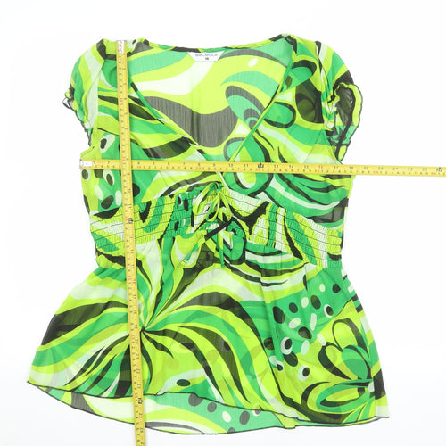 Select Women’s Green Multicoloured Tunic Blouse Size 16